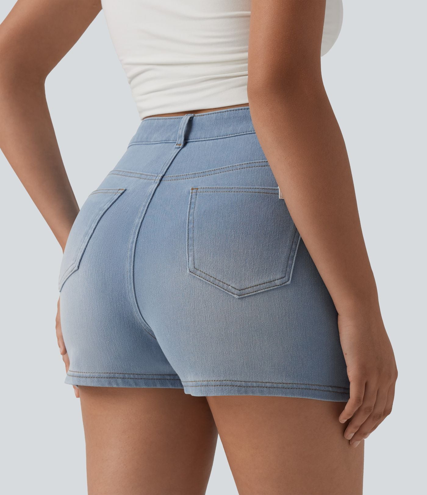Skort Halara Flex™ jean décontracté taille haute micro avec poches