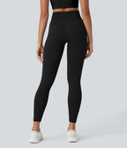 Legging yoga 7/8 gainant taille haute côtelé doux sans couture OneForm Seamless Flow