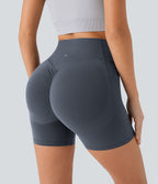 Short cycliste 12,5 cm d'entraînement gainant galbant taille haute avec effet scrunch et poches Halara UltraSculpt™
