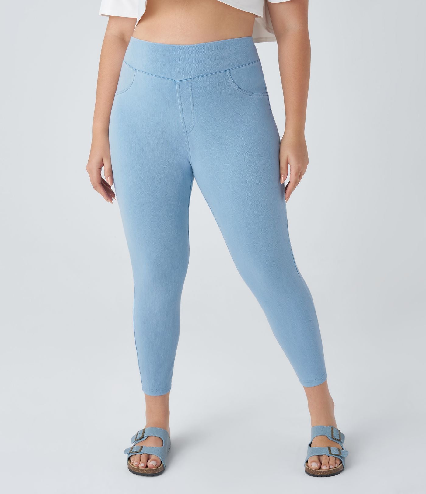 Halara Flex™ Jegging Casual Taille Haute Tricot Extensible Poche Latérale Arrière Grande Taille