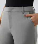 Pantalon de travail Halara Flex™ droit, taille mi-haute, avec poches