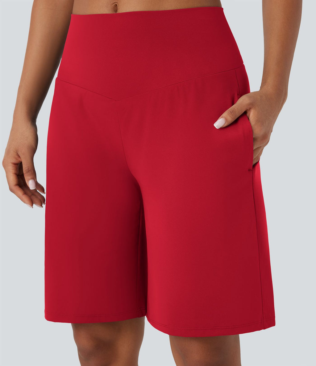 Bermuda SoftlyZero™ Airy de yoga taille haute avec poches multiples et effet frais InstantCool