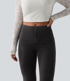 Halara Flex™ Jean évasé casual gainant taille mi-haute avec poches