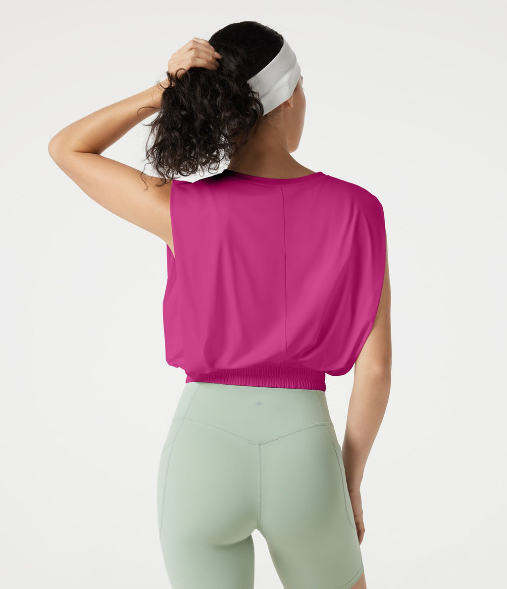 Débardeur de yoga col rond effet frais InstantCool, protection solaire UPF50+