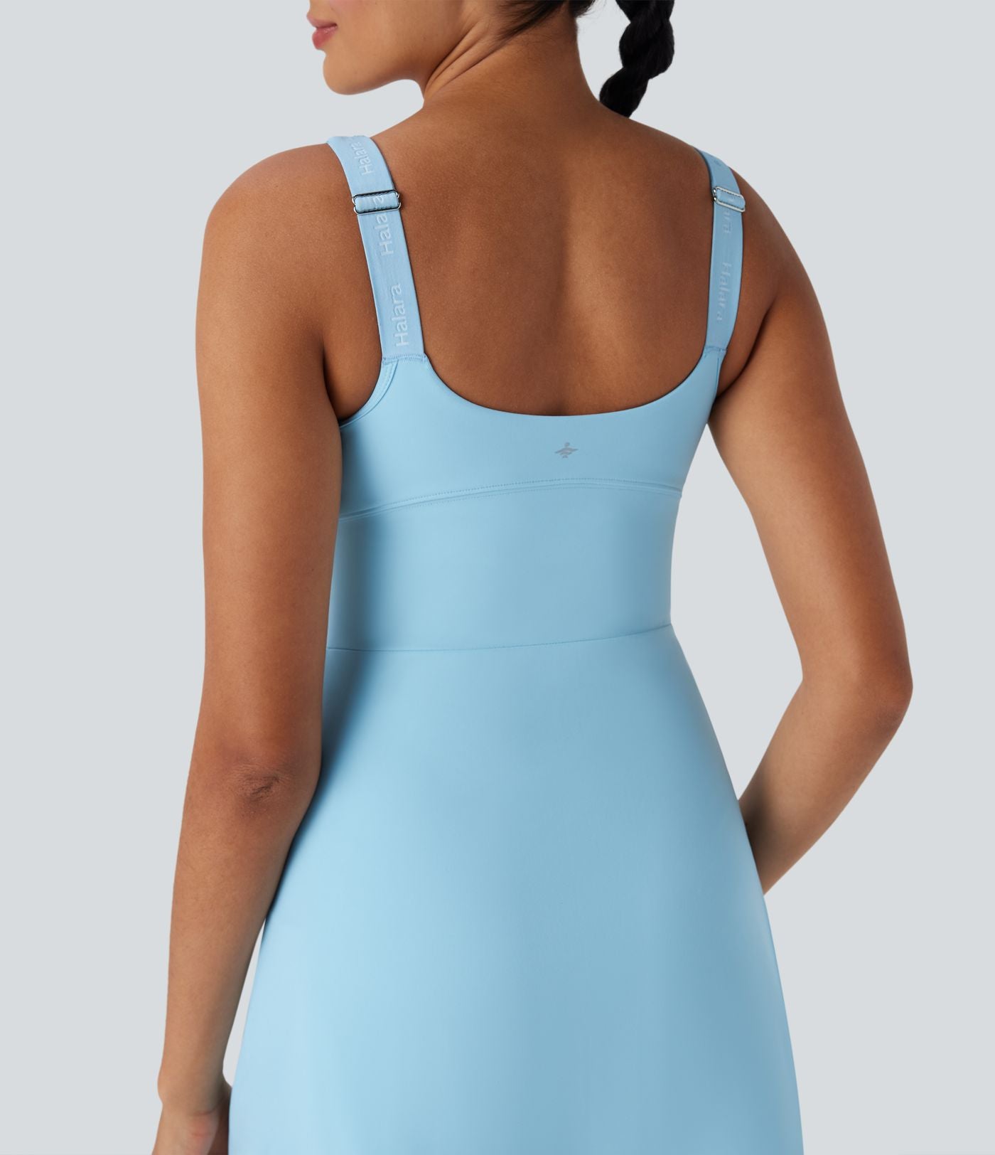 Robe de yoga active 2-en-1 Softlyzero™ Plush dos nu avec bonnets moulés push-up fermeture éclair bretelles ajustables et poches - Easy Peasy