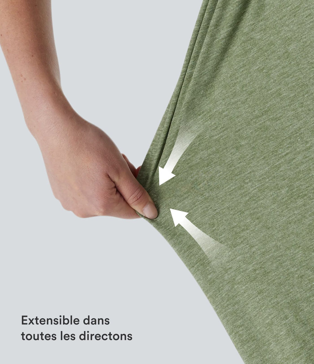 Robe longue fluide fendue avec poches latérales, dos nu et effet torsadé