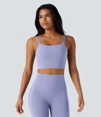 Débardeur yoga court Halara UltraSculpt™ double bretelles torsadé dos nu