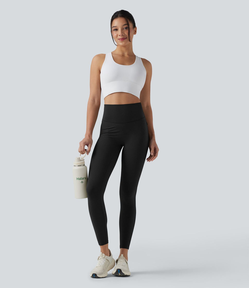 Halara UltraSculpt™ Legging de sport taille haute gainant froncé avec poches