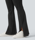 Legging denim évasé Halara Flex™ taille haute dos croisé fendu avec poches