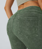 Halara Flex™ Jegging Casual Tricot Extensible Coloré Taille Haute Poches Arrière Latérales