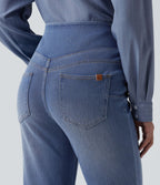 Jean Halara Flex™ taille haute évasé slim décontracté avec poches
