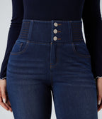 Jean évasé Halara Flex™ taille haute froncé avec poches