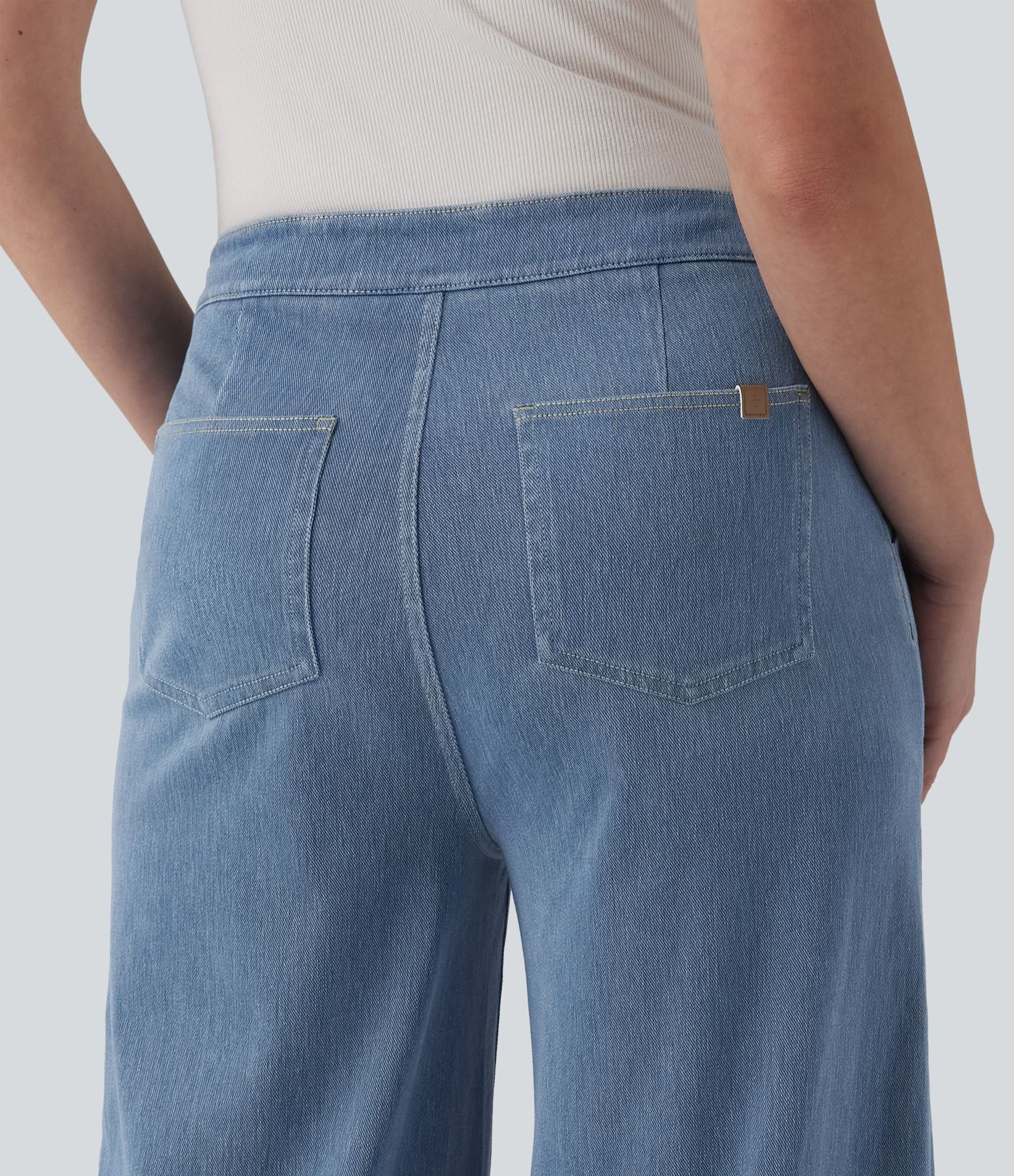 Halara Flex™ Jean large taille haute à boutons décoratifs avec poches