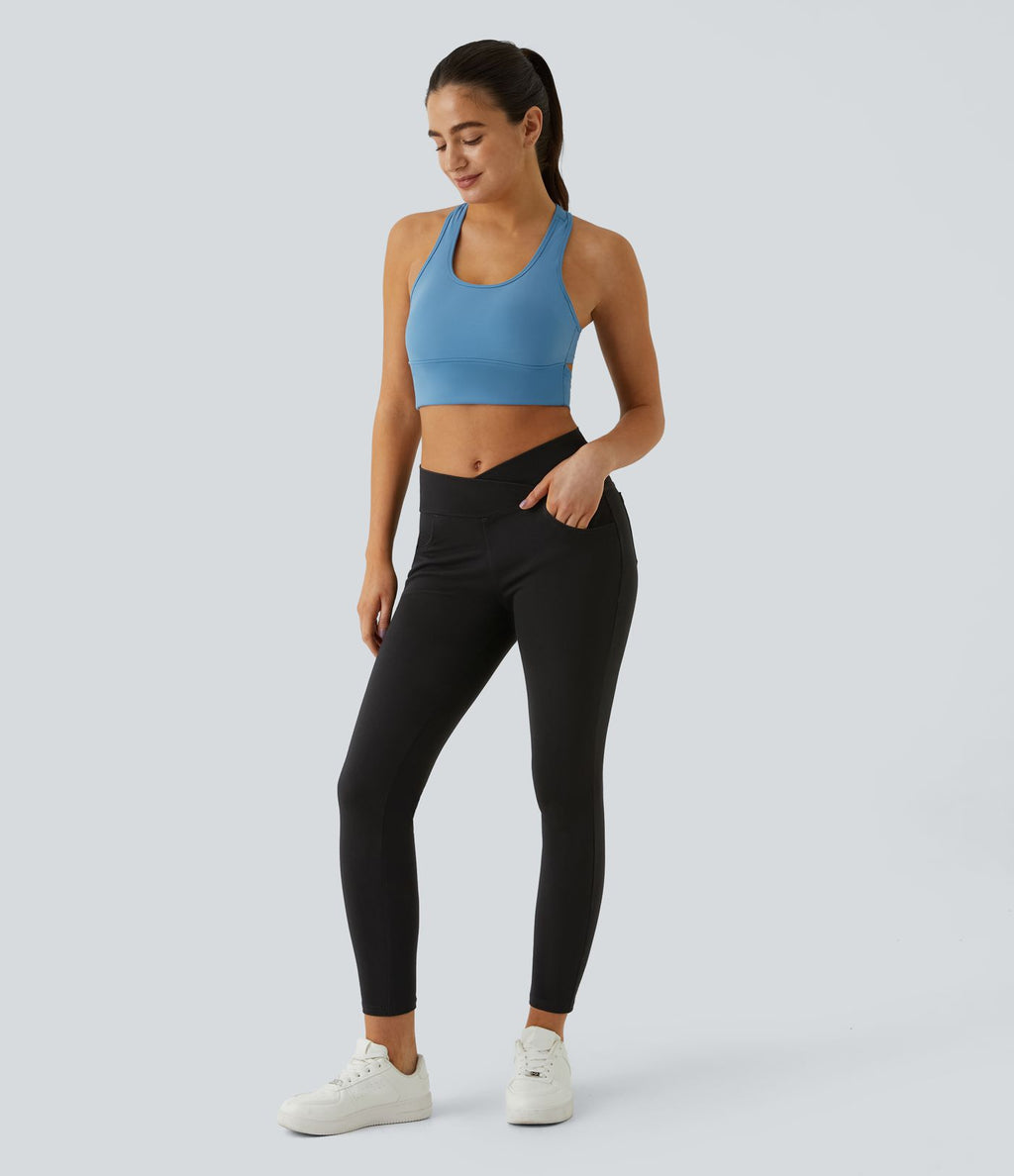 Halara Flex™ Jegging Travail Taille Haute Croisé Poches Multiples Tricot Extensible