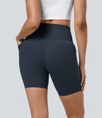 Short cycliste 17,5 cm d'entraînement gainant taille haute avec poches Halara UltraSculpt™