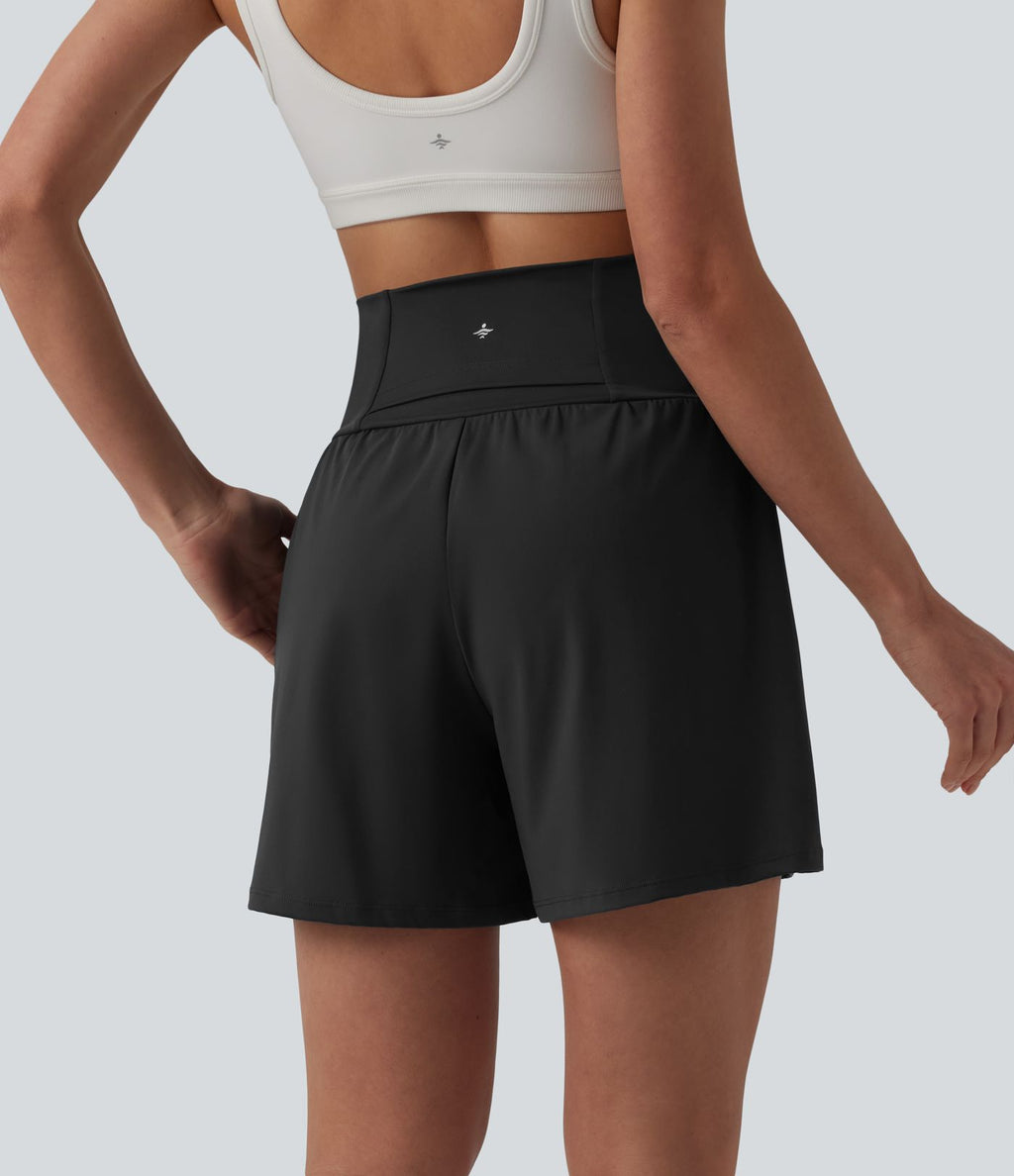 Short de yoga SoftlyZero™ Airy taille haute effet frais InstantCool avec poches 12,5 cm
