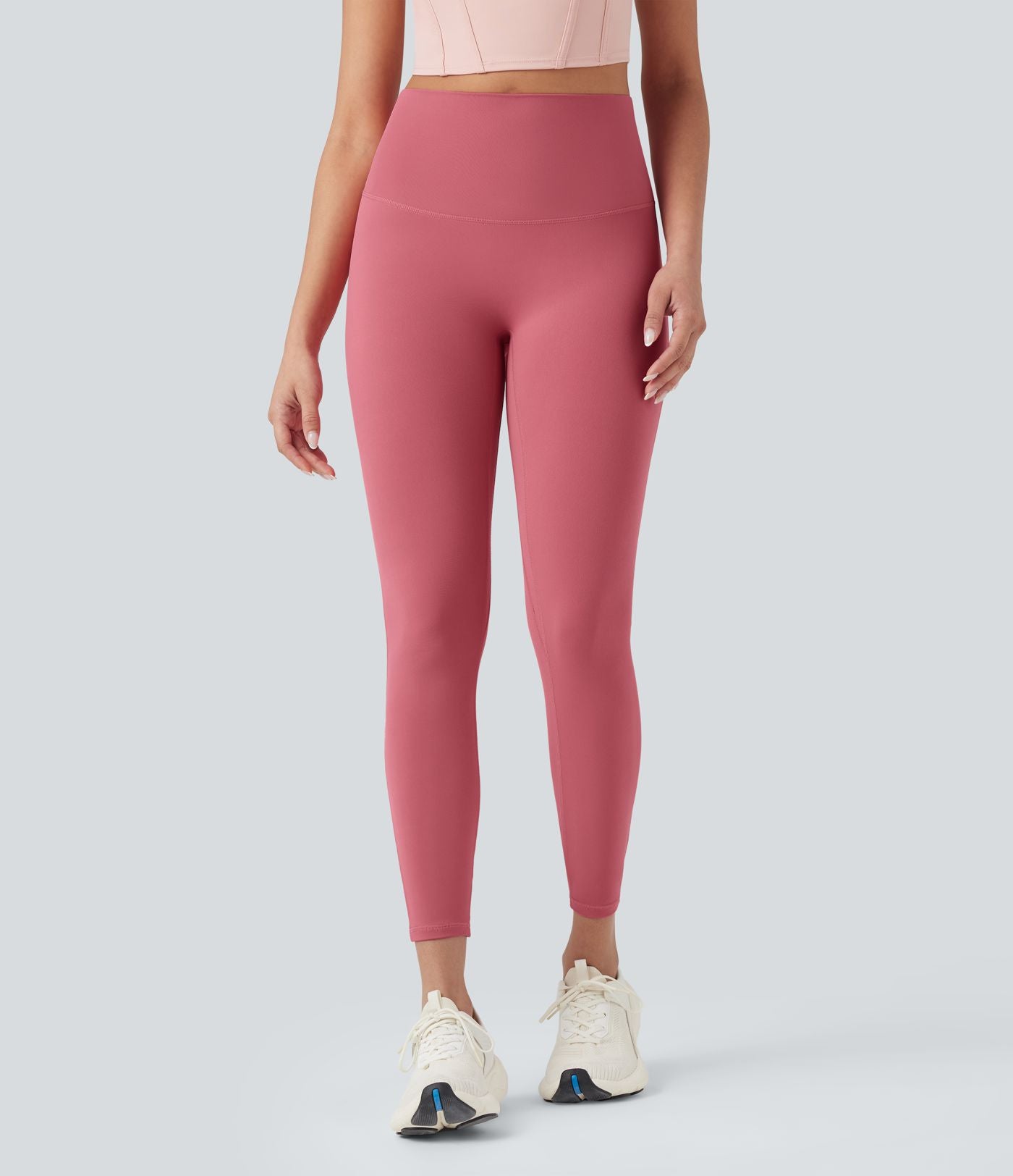 Legging yoga 7/8 SoftlyZero™ taille haute froncé avec lien dos - UPF50+