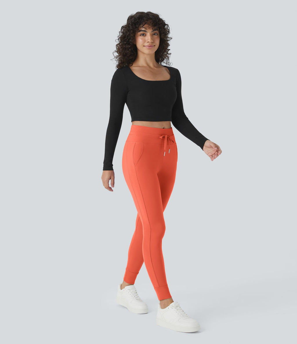 Jogging taille haute Softlyzero™ Plush avec cordon de serrage et poches latérales