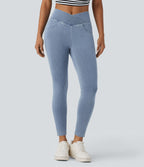 Halara Flex™ Jegging Travail Taille Haute Croisé Poches Multiples Tricot Extensible