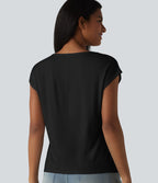 T-shirt col U manches courtes