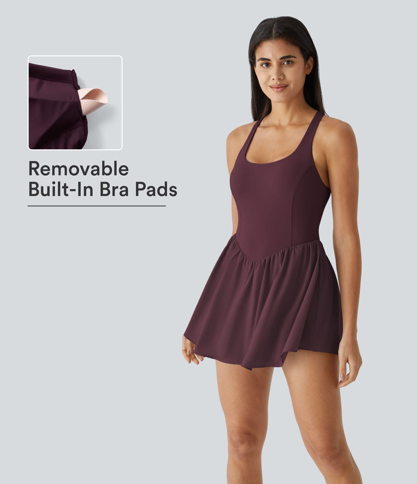 Robe de sport mini 2-en-1 Breezeful™ corset fluide séchage rapide avec poche padel/pickleball A-C