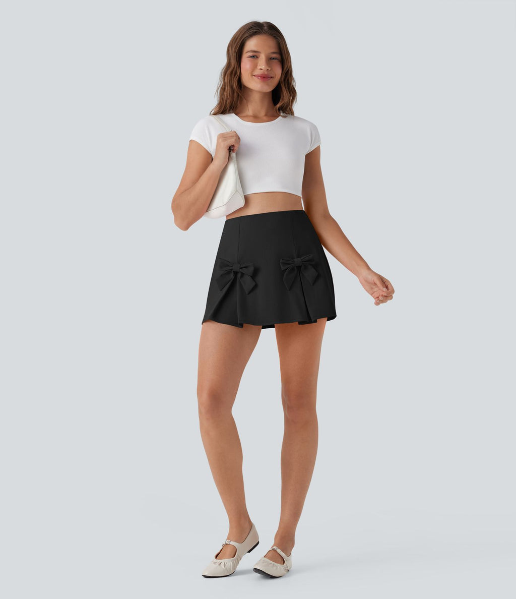Jupe décontractée Softlyzero™ QuickDry taille haute gainante avec nœud amovible et short intégré