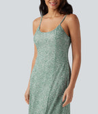 Robe nuisette longue fluide en tulle à pois pour demoiselle d'honneur et invitée de mariage