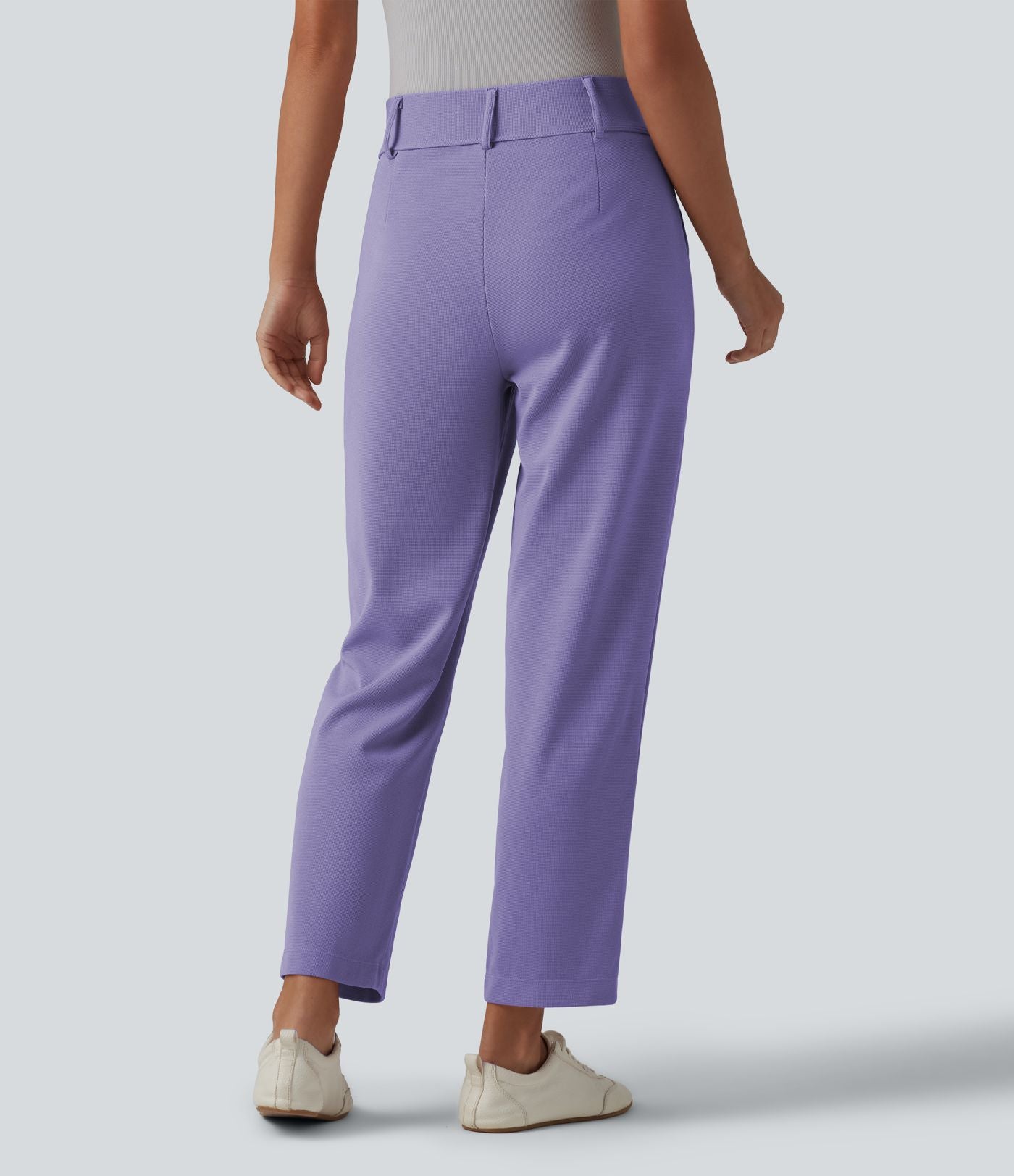 Halara Flex™ Pantalon tailleur fuselé taille haute en tissu gaufré avec poches