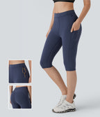 Legging corsaire de randonnée à taille haute et poches latérales UltraSculpt™ Halara