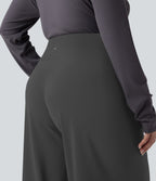 Pantalon de yoga grande taille jambes droites taille haute gainant Halara UltraSculpt™ avec poches