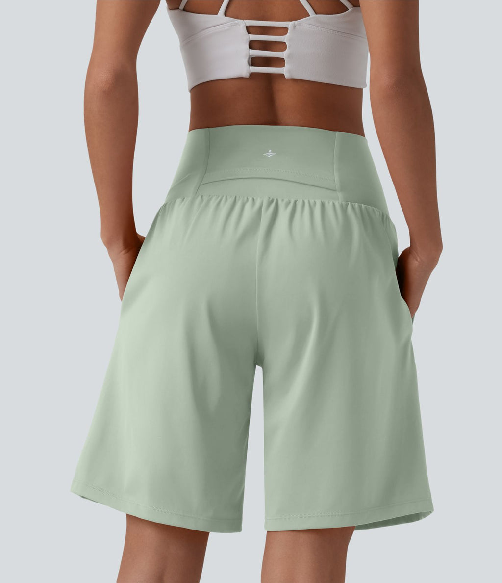 Short de yoga 2-en-1 SoftlyZero™ Airy taille très haute effet frais InstantCool 22,8 cm avec poches