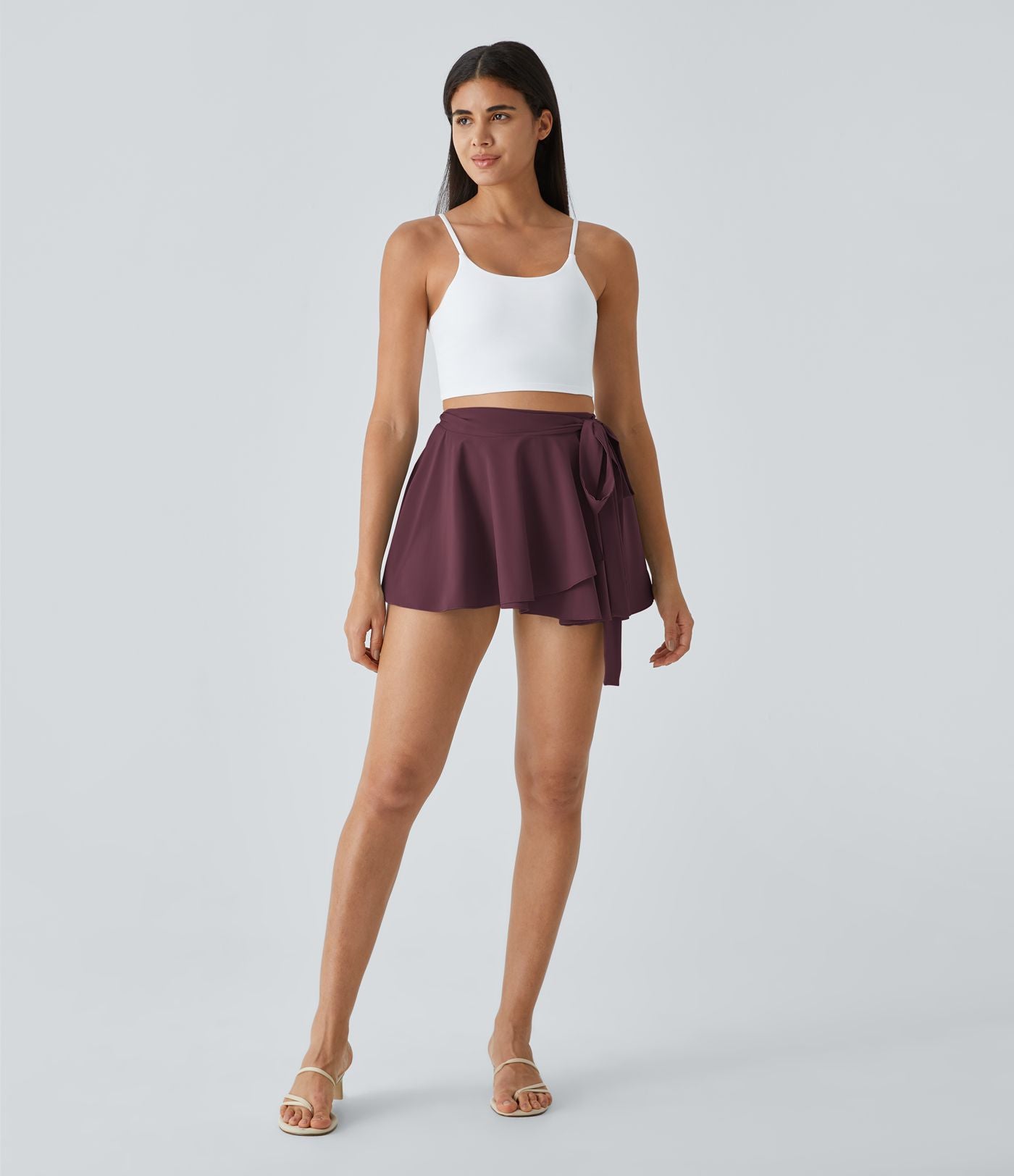 Breezeful™ Jupe Évasée Casual Taille Haute 2 en 1 Poche Latérale Séchage Rapide