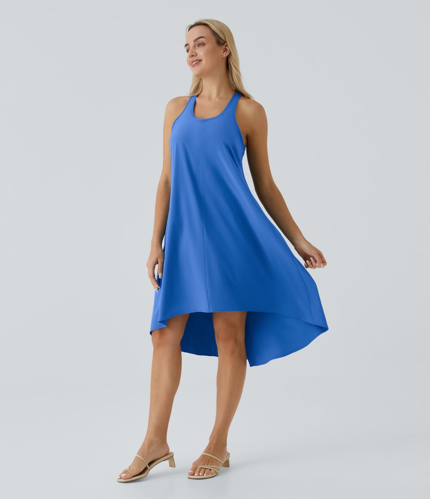 Robe décontractée mi-longue Breezeful™ dos nageur poche latérale fluide asymétrique séchage rapide A-C
