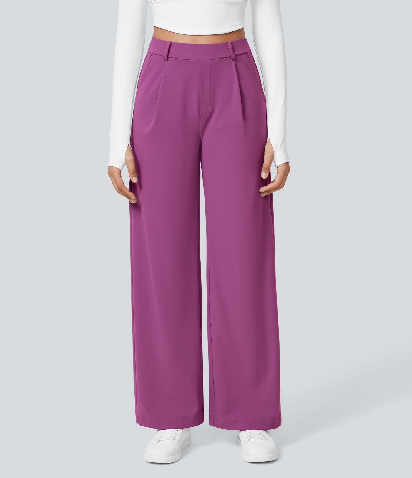 Pantalon tailleur Halara Flex™ DayStretch coupe droite taille haute avec poches