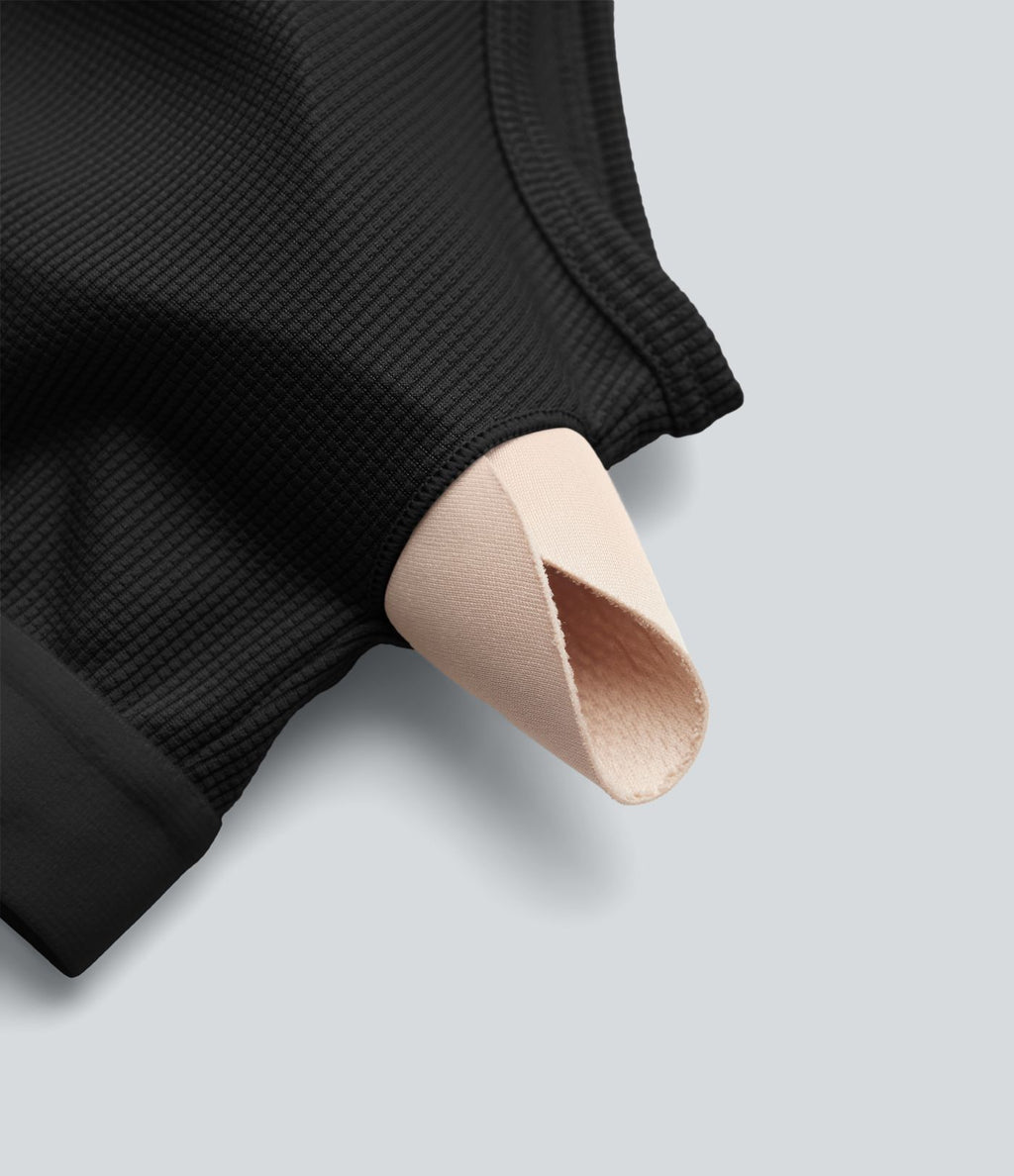 Combishort casual asymétrique manches courtes plissé en nid d'abeille avec poches - Édition Easy Peasy