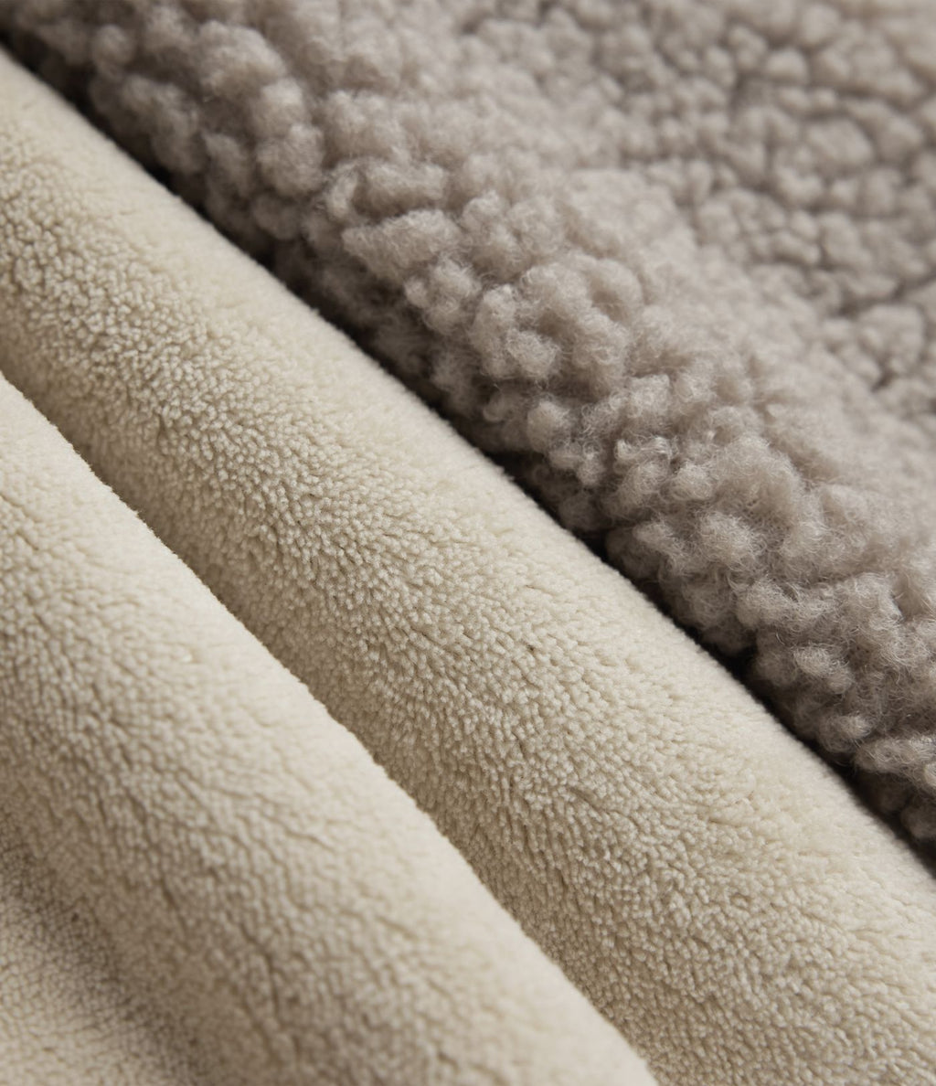 Veste sherpa à col à manches longues avec poches