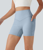 Short biker Halara UltraSculpt™ taille haute effet ventre plat avec poches, 12,5 cm
