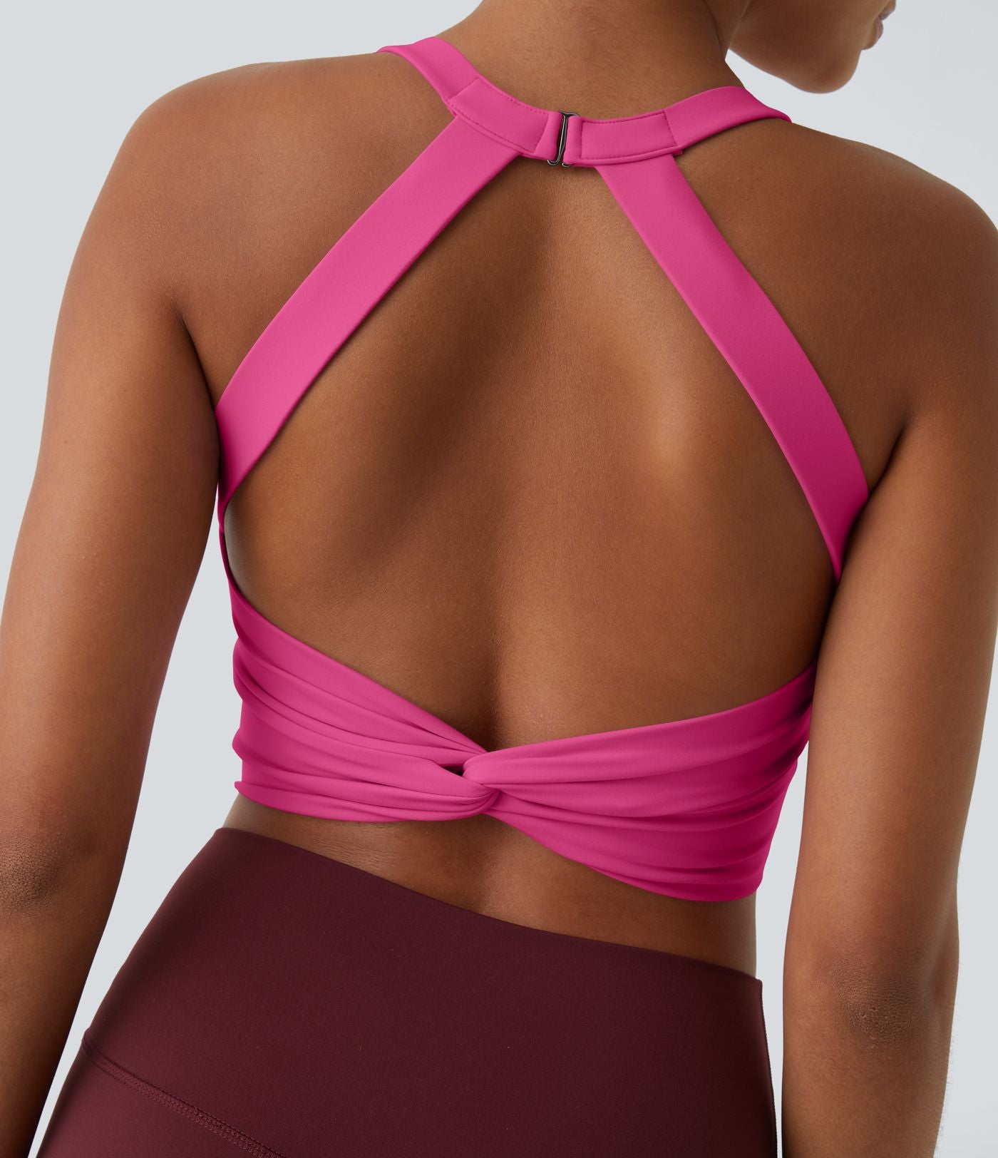 Débardeur yoga court SoftlyZero™ Plush à découpes A-C