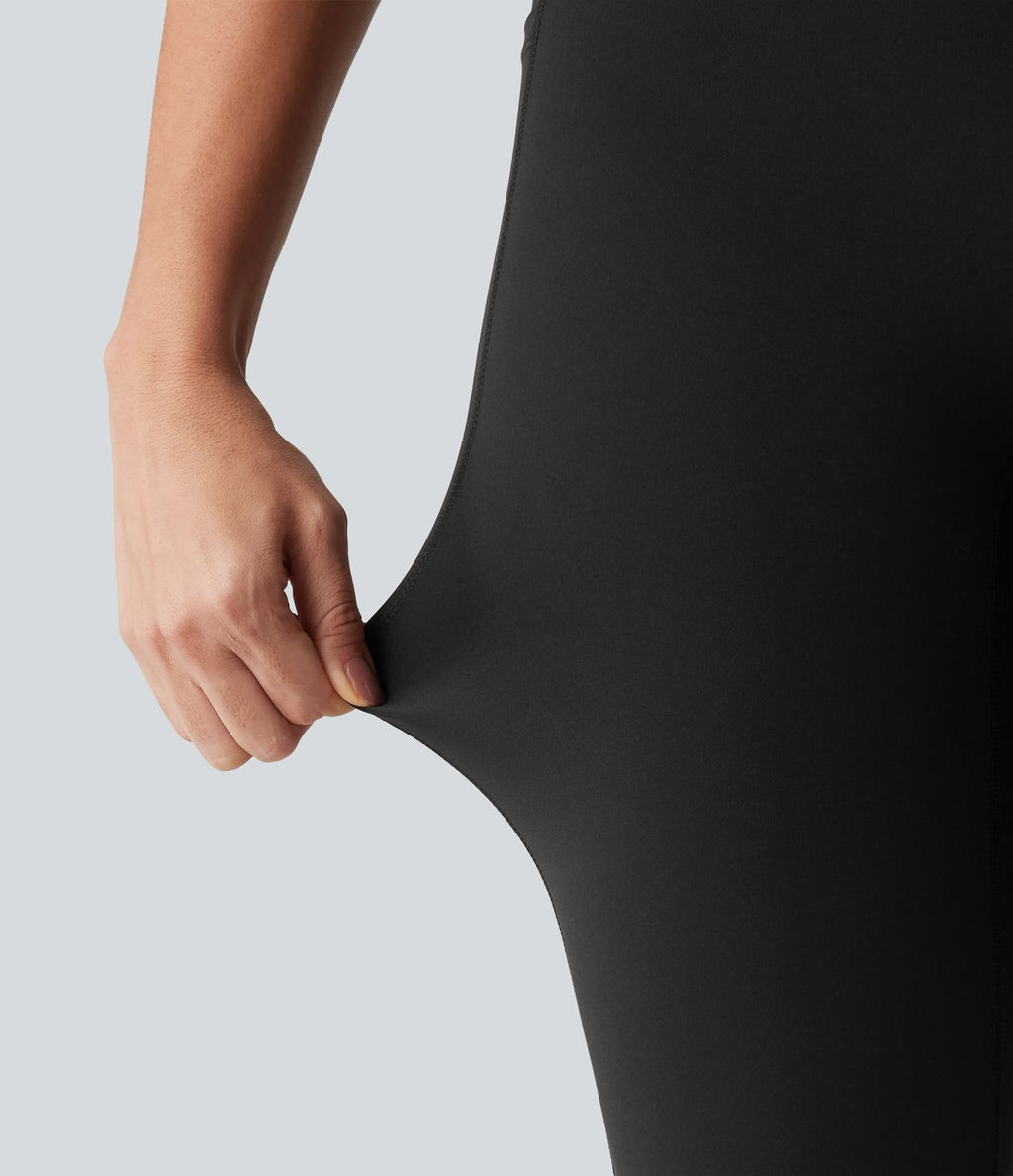 Legging de yoga flare Halara UltraSculpt™ longueur mollet avec dentelle contrastée et poches
