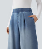 Jean jogging Halara Flex™ large évasé molleton français taille mi-haute avec poches