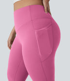 Pantalon de yoga à coupe bootcut gainant taille haute grande taille avec poches Halara UltraSculpt™