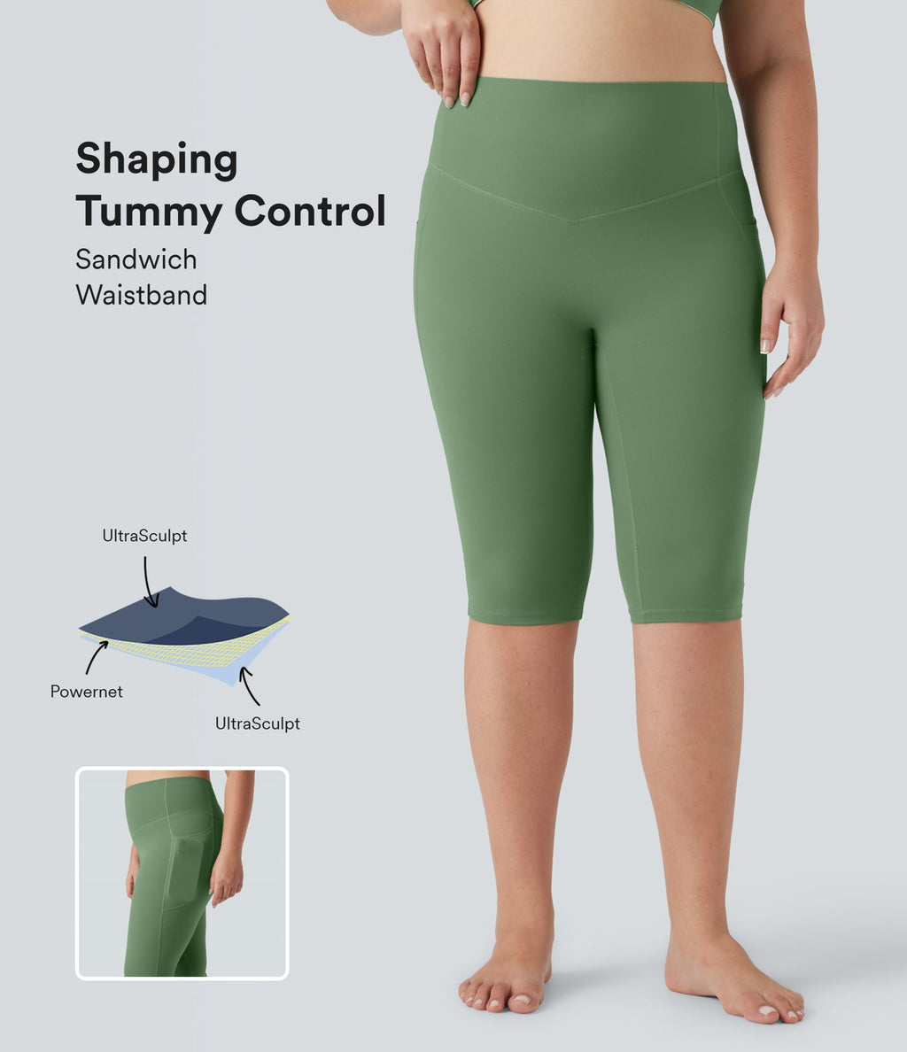 Legging corsaire de yoga gainant taille haute grande taille avec poches Halara UltraSculpt™