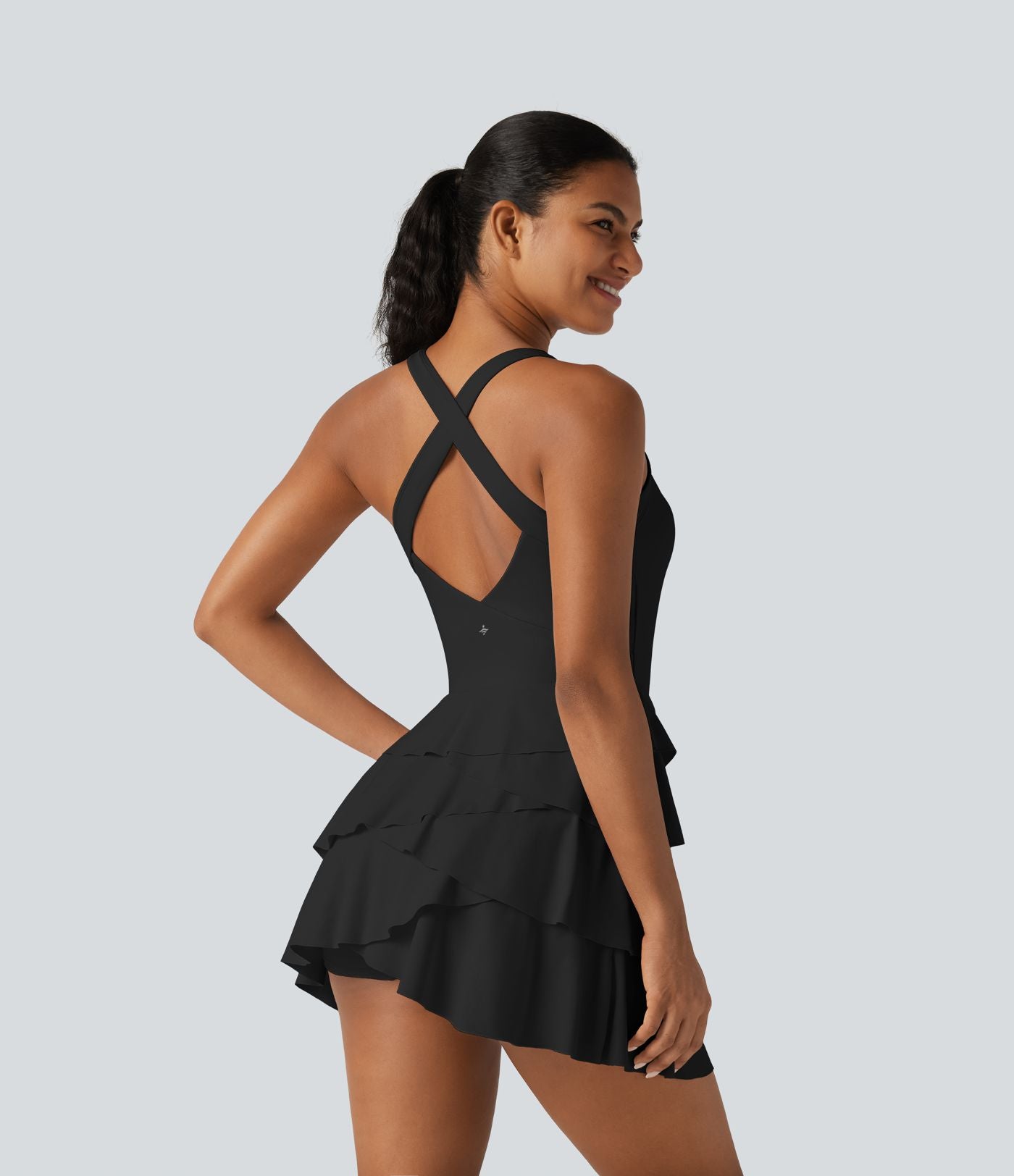 Robe-short de tennis SoftlyZero™ Airy effet frais InstantCool mini à volants superposés avec coussinets amovibles et poches, accès facile Easy Peasy