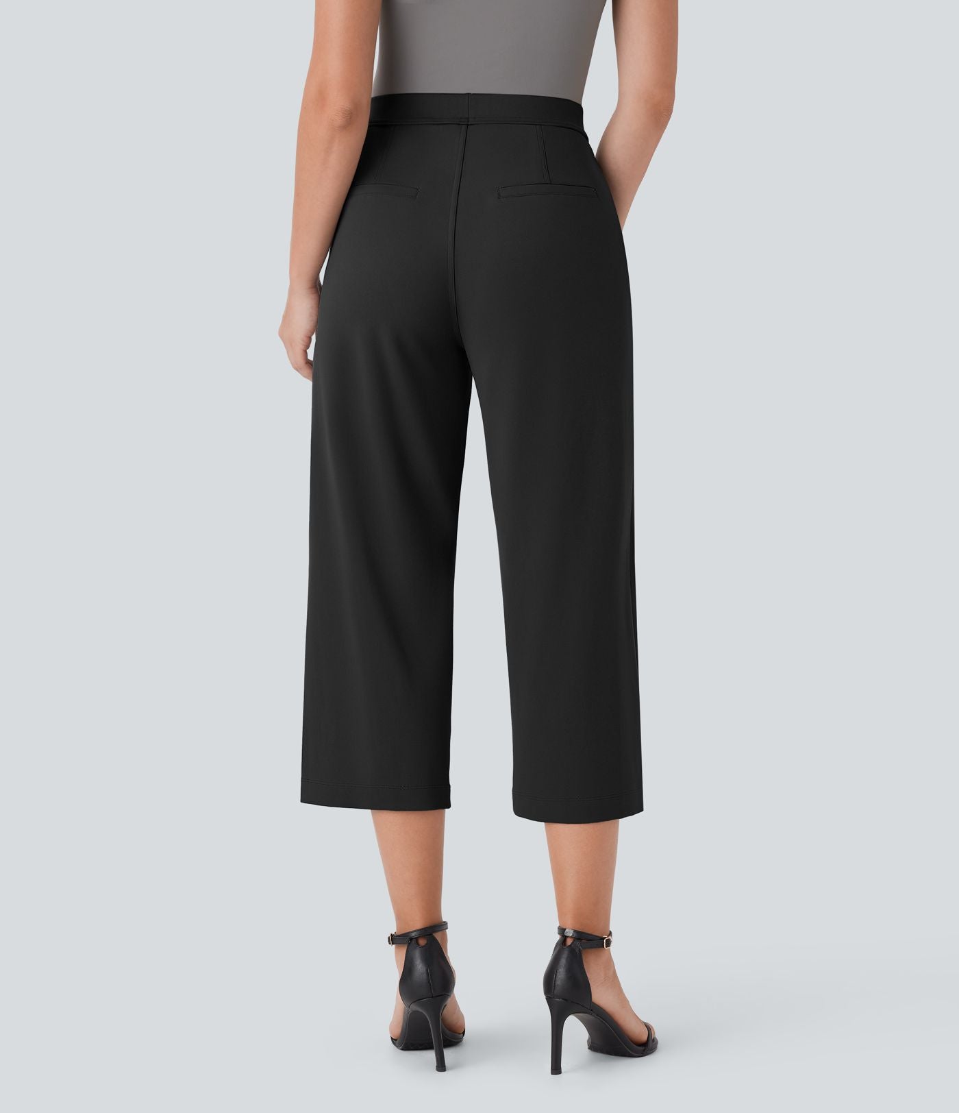 Pantalon capri de travail coupe droite taille haute Halara Flex™ DayStretch avec poches latérales
