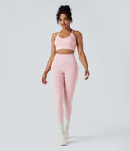 Brassière de sport yoga maintien léger avec découpes sans couture Seamless Flow