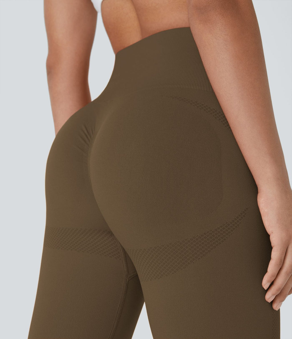 Legging yoga 7/8 taille haute froncé sans couture OneForm Seamless Flow