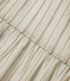 Robe longue fluide à rayures et col en V