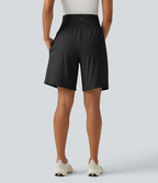 Short de yoga maternité SoftlyZero™ Airy 2-en-1, taille très haute, à effet frais InstantCool, 22,5 cm, avec poches