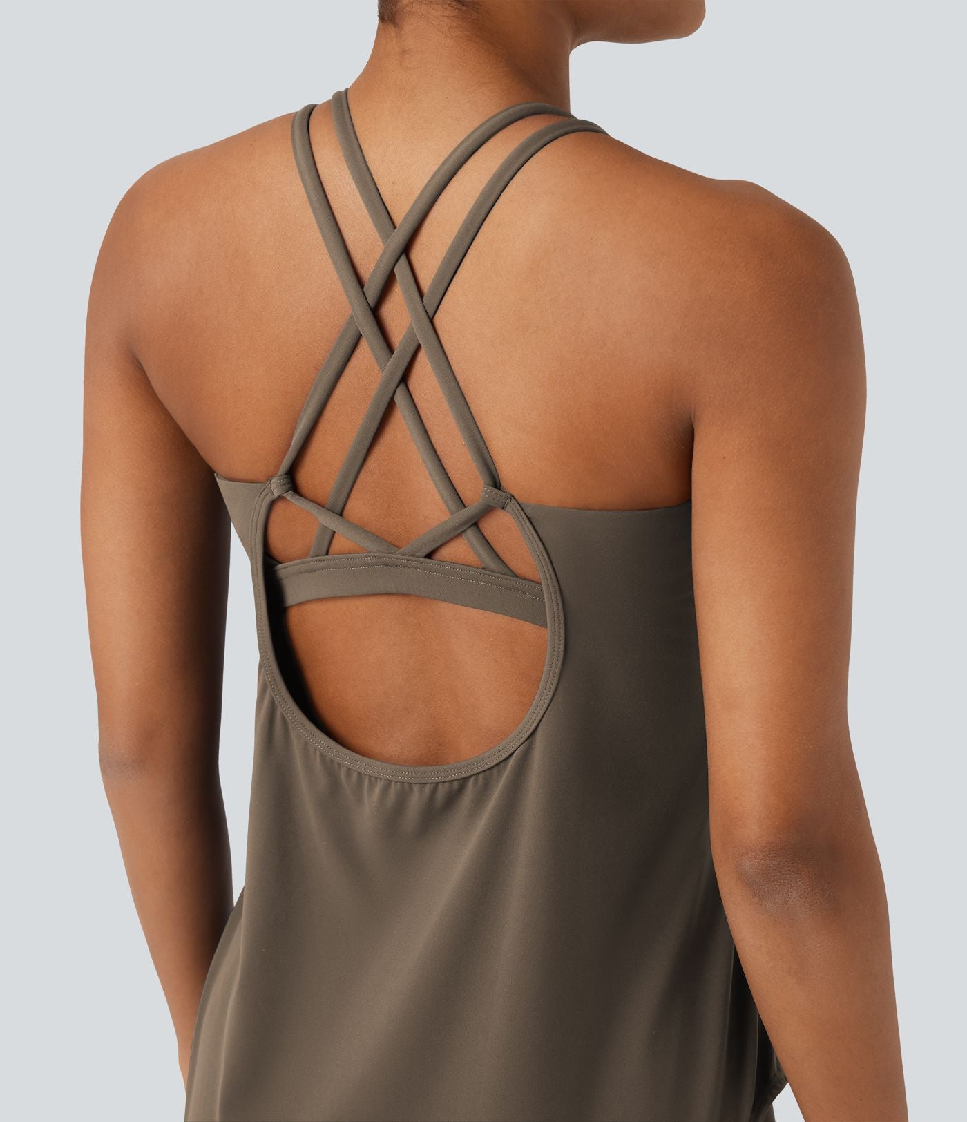 Débardeur running Halara UltraSculpt™ col rond dos croisé bonnets E-G