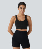 SpeedWave™ Brassière de Sport à Soutien Moyen avec Dos Croisé Nu Zip et Séchage Rapide